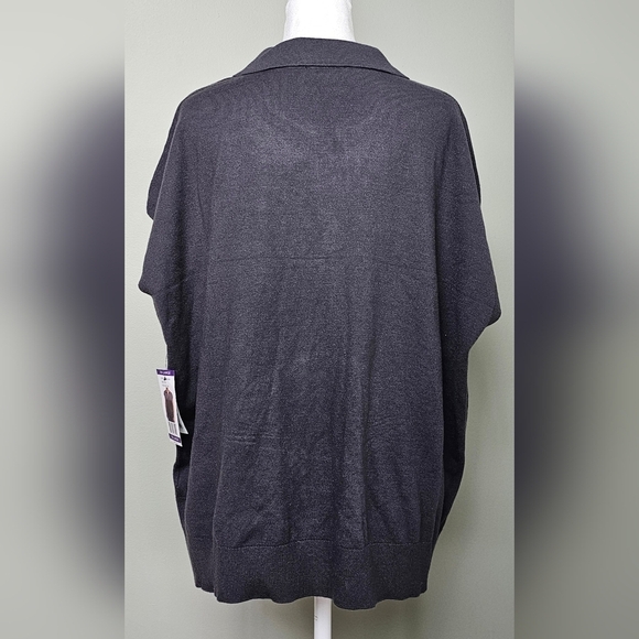 DKNY Ladies Sleeveless Collared Sweater XXL GRAY - Picture 5 of 8